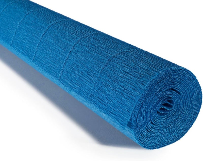 LCREATE LCREATE LCREATE Cartotecnica Rossi 140g 10 Inch Wide 8.2ft Long Italian Crepe Paper Rollfor Wedding Ceremony Various Large Festivals Decoration (Turquoise Blue（957）) - Image 1